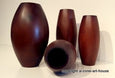 Mahagoni farbige Vase aus Holz / Deko Vase