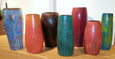 Handgeschnitzte Holz-Bodenvase