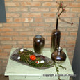 Vase Metall gehämmert hand made
