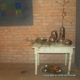 gehämmerte Blumenvase Metall - handgefertigt