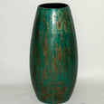 Holz Vase - Bodenvase in frischem grün