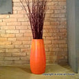 farbenfrohe Holz Vase "Sonne" Bodenvase