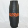 Vase aus Holz mit Mosaikreif od. Edeloptik