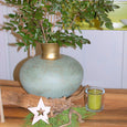 Designer Blumenvase, edle Messingvase, ausgefallene Deko Vase