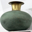 Designer Blumenvase, edle Messingvase, ausgefallene Deko Vase