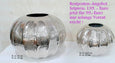 Vase aus Metall gerippt / Übertopf / 2er Set
