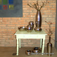 Vase aus Metall gehämmert / Blumenvase