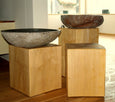 Holzstelen aus Pappel - Blumensäule - massiv