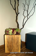 Holzstelen aus Pappel - Blumensäule - massiv
