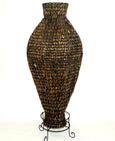 Vase aus Holzfaser / Bodenvase / Dekovase