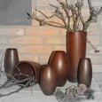 Vase aus Holz im 4er Set - Sonderpreis