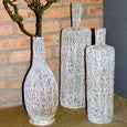 Elegante Vase aus Draht - Handarbeit