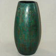 Holz Vase - Bodenvase in frischem grün