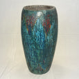 handgefertigte Bodenvase, exklusive Holz Vase blau-türkis-grün
