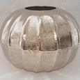 Vase aus Metall gerippt / Übertopf / 2er Set