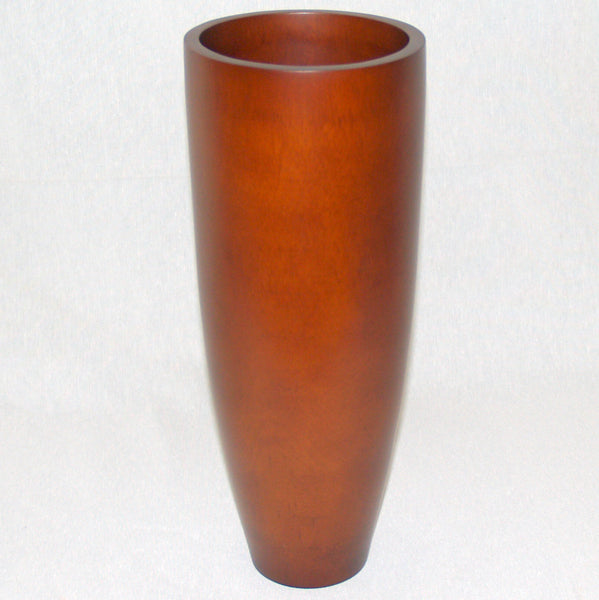 Schlanke Holz Vase
