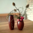 Bauchige Vase aus Holz