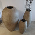 handgemachte Bodenvase in Betonoptik versch. Größen u. Formen