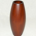 Mahagoni farbige Vase aus Holz / Deko Vase