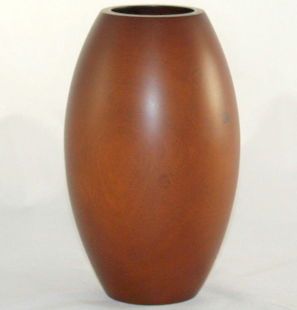 Bauchige Vase aus Holz